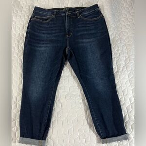 Judy Blue Cropped Skinny Fit Blue Dark Indigo Jeans Size 20W